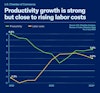a graph on a blue background