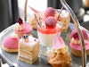 a tray of desserts on a table